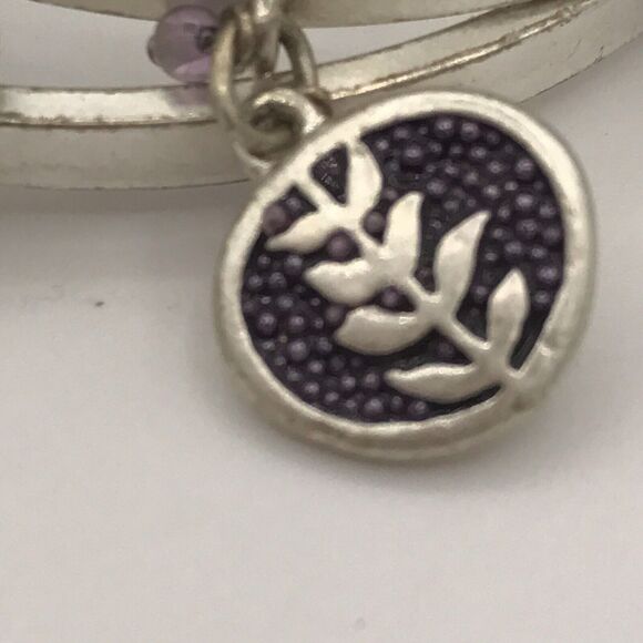 Sigrid Olsen Silver Tone Charm Bracelets Set of 3 Bangles Leaf Chain - Picture 9 of 11